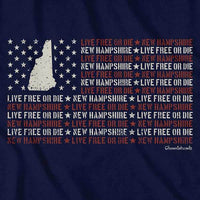 New Hampshire Live Free or Die Flag T-Shirt - Chowdaheadz