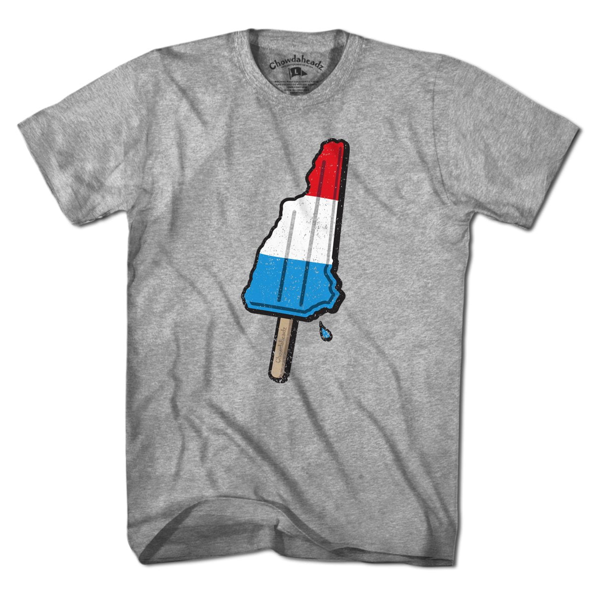 New Hampshire Patriotic Popsicle t-shirt with patriotic-popsicle graphic and NH nod — Granite State summer tee