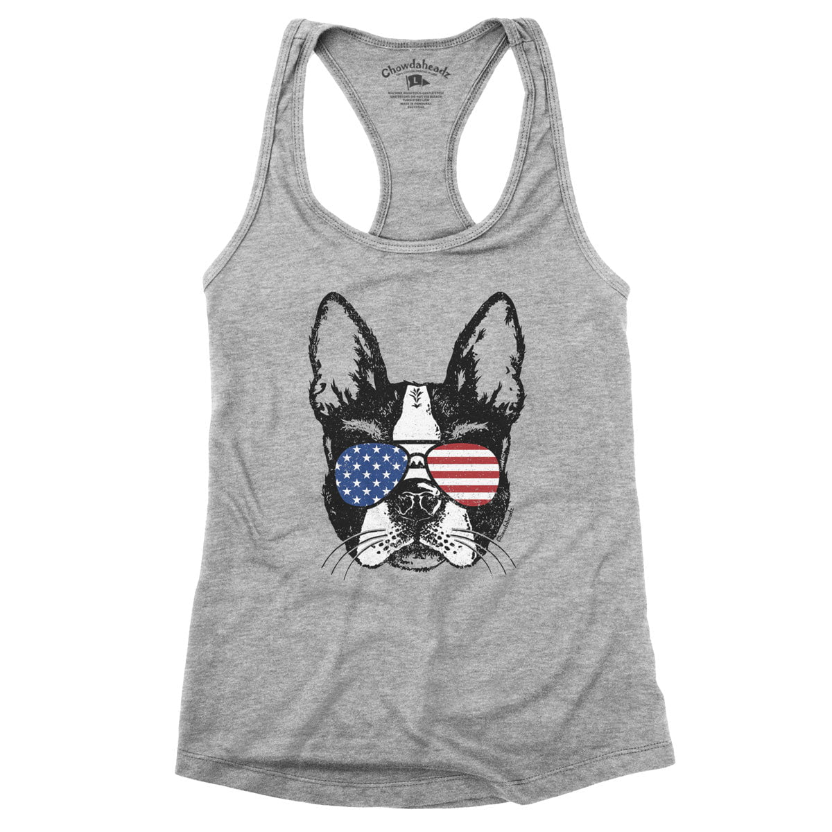 Patriotic Boston Terrier Women's Tank Top - Chowdaheadz