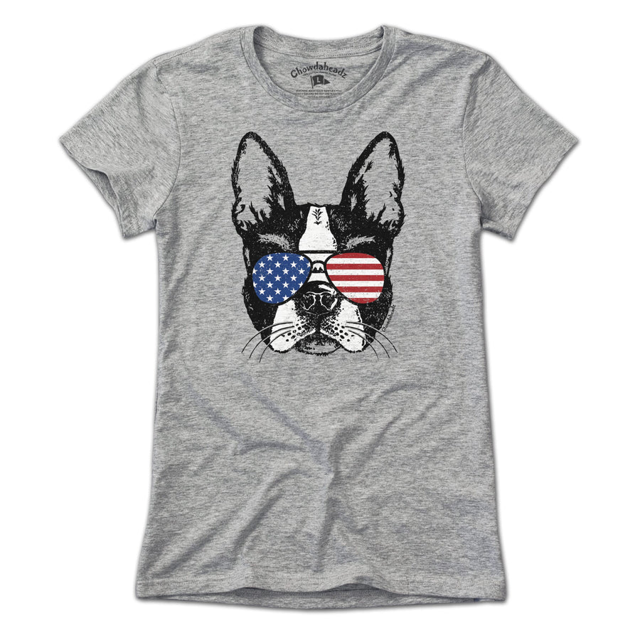 Patriotic Boston Terrier T-Shirt - Chowdaheadz