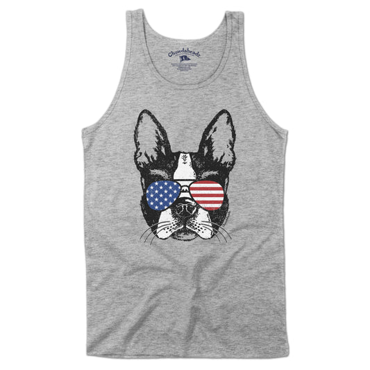 Patriotic Boston Terrier Men's Tank Top - Chowdaheadz