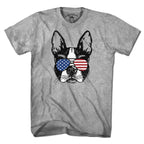 Patriotic Boston Terrier T-Shirt - Chowdaheadz