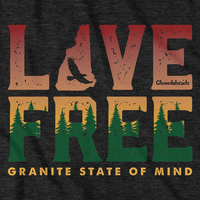 Live Free NH Granite State T-Shirt - Chowdaheadz