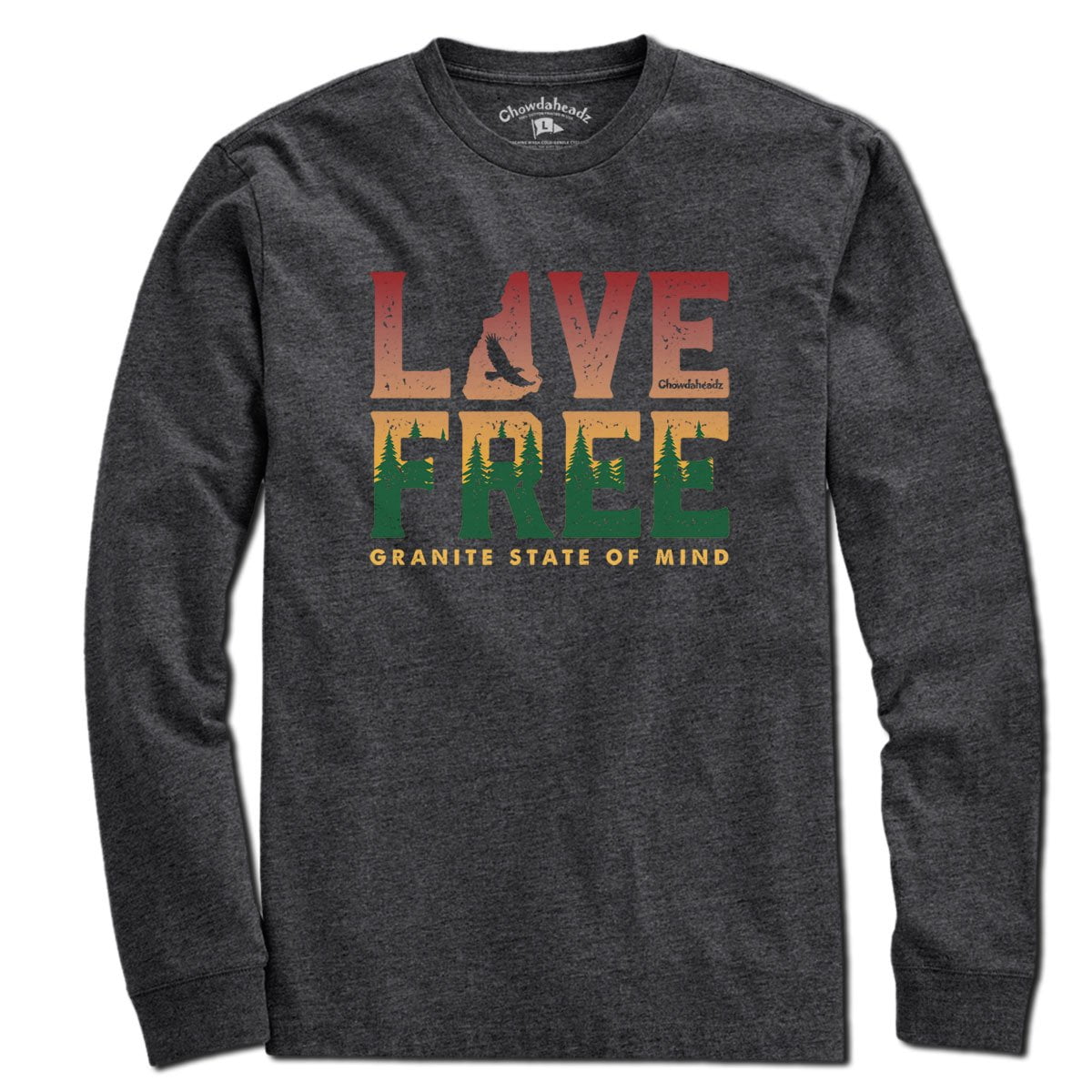 Live Free NH Granite State T-Shirt - Chowdaheadz