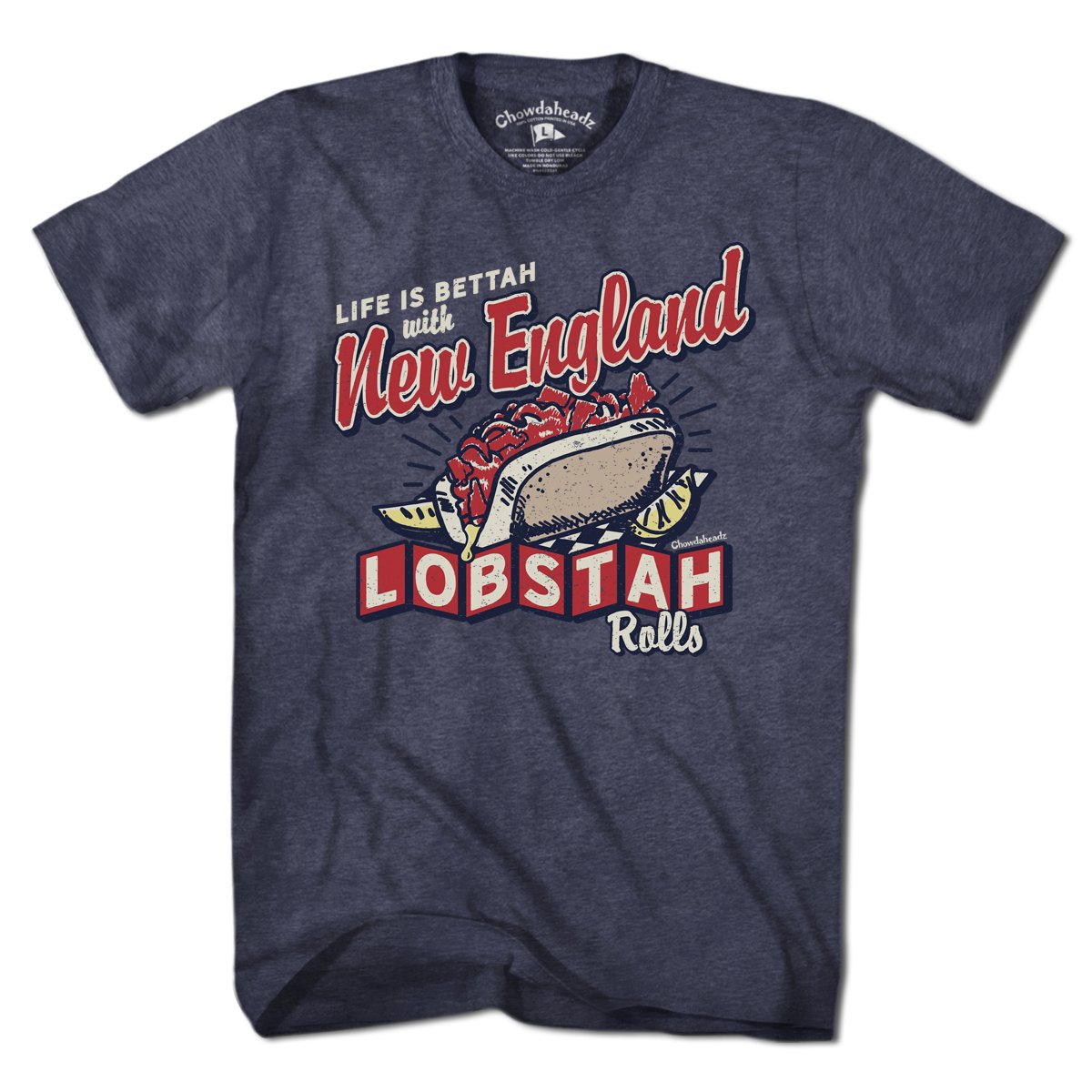 New England Lobstah Rolls T-shirt - Chowdaheadz