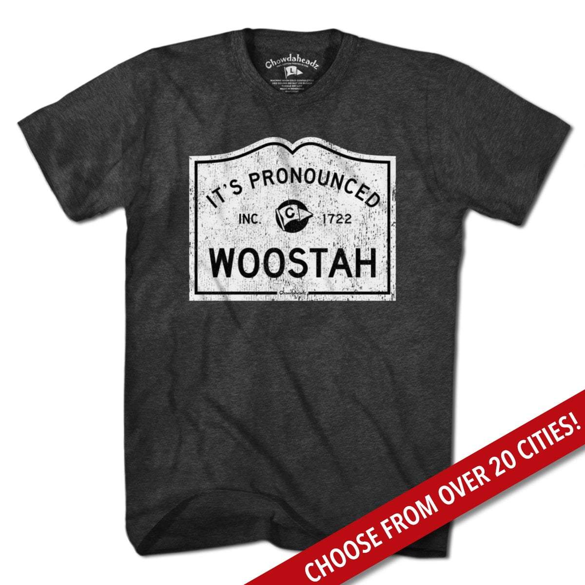 It's Pronounced... City Sign T-Shirt - Chowdaheadz