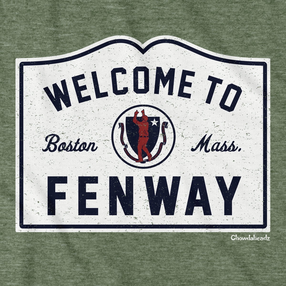 Welcome To Fenway Sign T-Shirt - Chowdaheadz