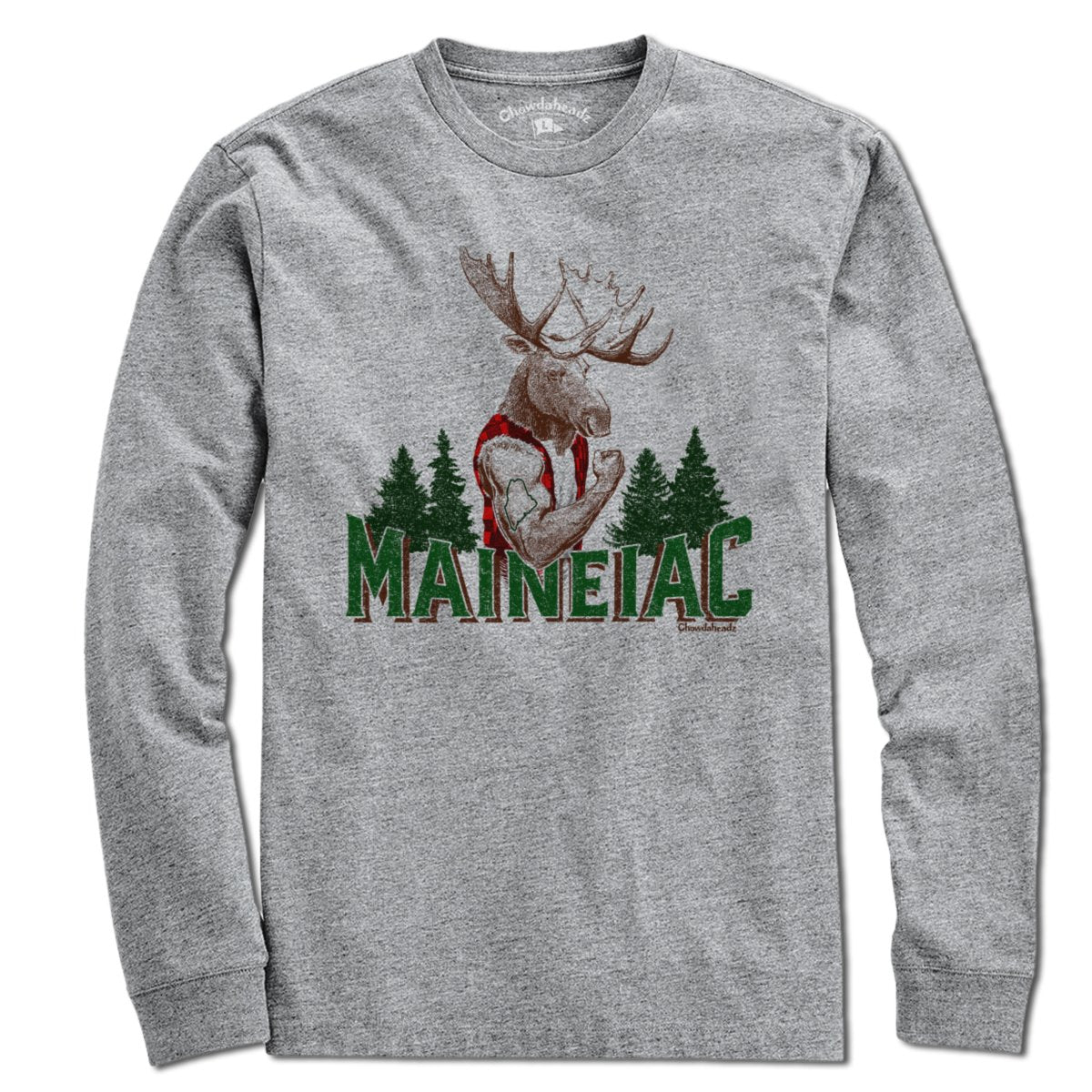 Maineiac Muscle Moose T-Shirt - Chowdaheadz