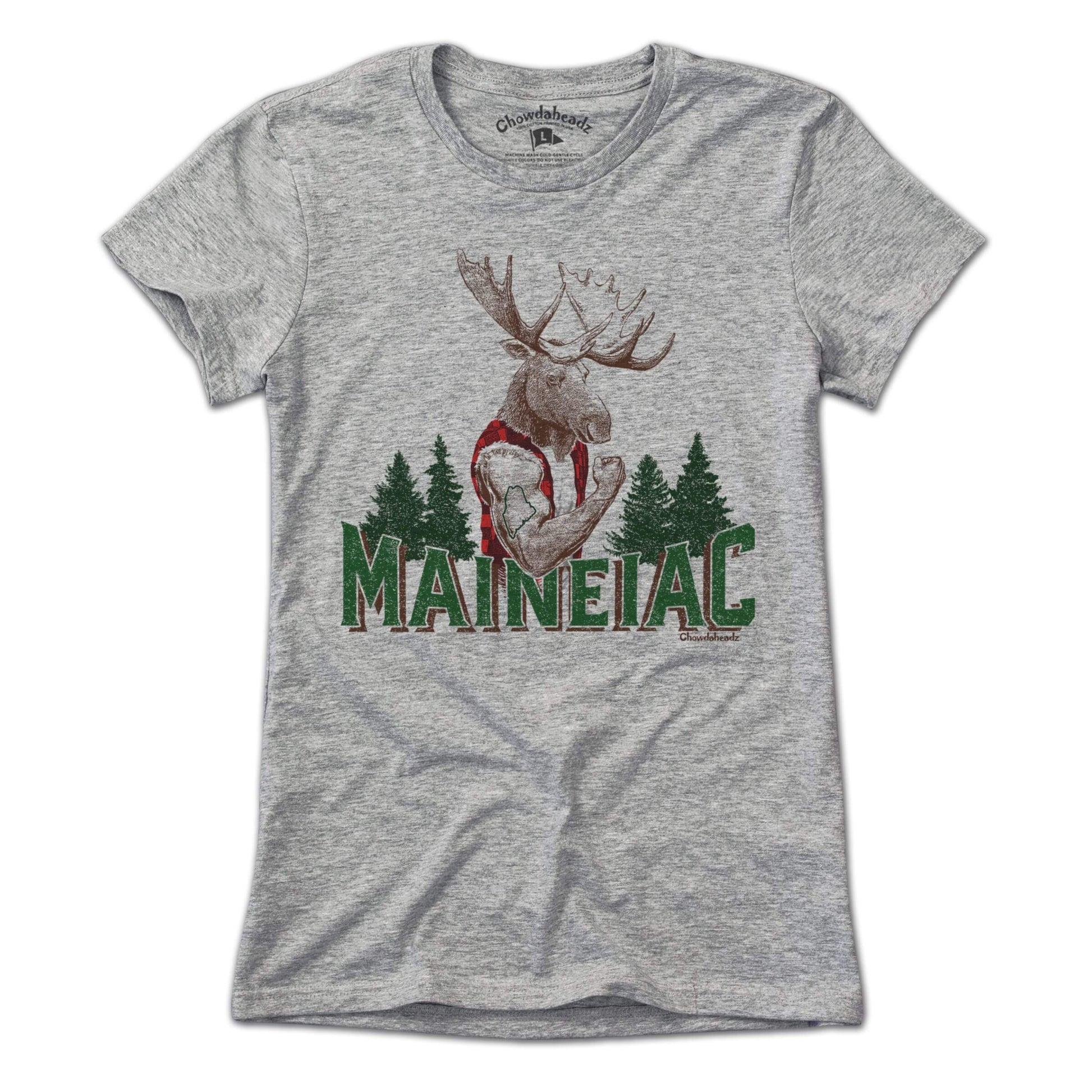 Maineiac Muscle Moose T-Shirt - Chowdaheadz