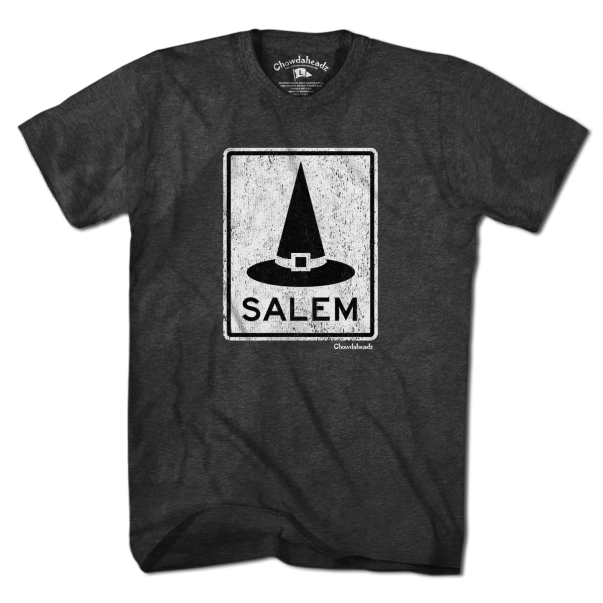 Salem MA Witch Hat Sign T-Shirt - Chowdaheadz