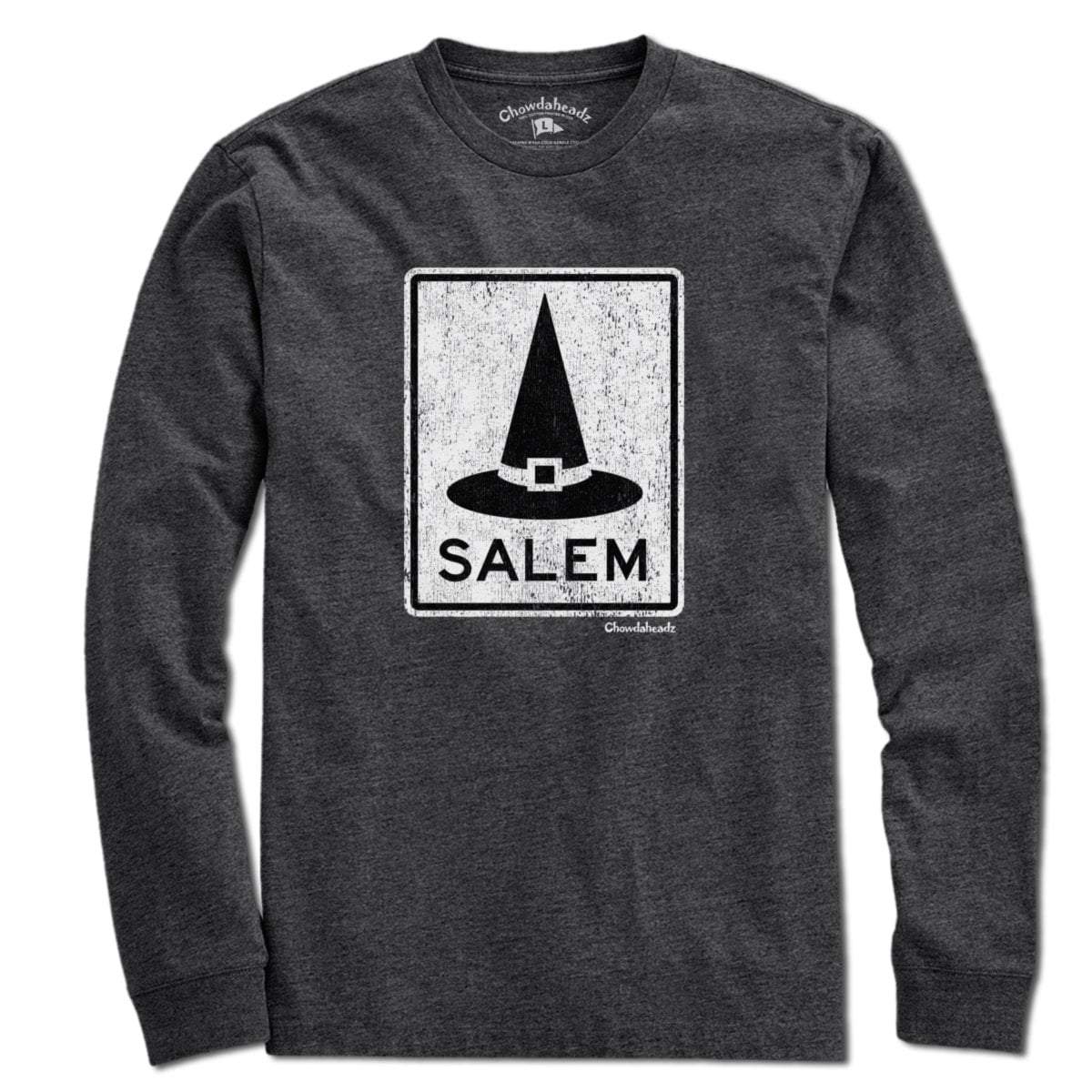 Salem MA Witch Hat Sign T-Shirt - Chowdaheadz