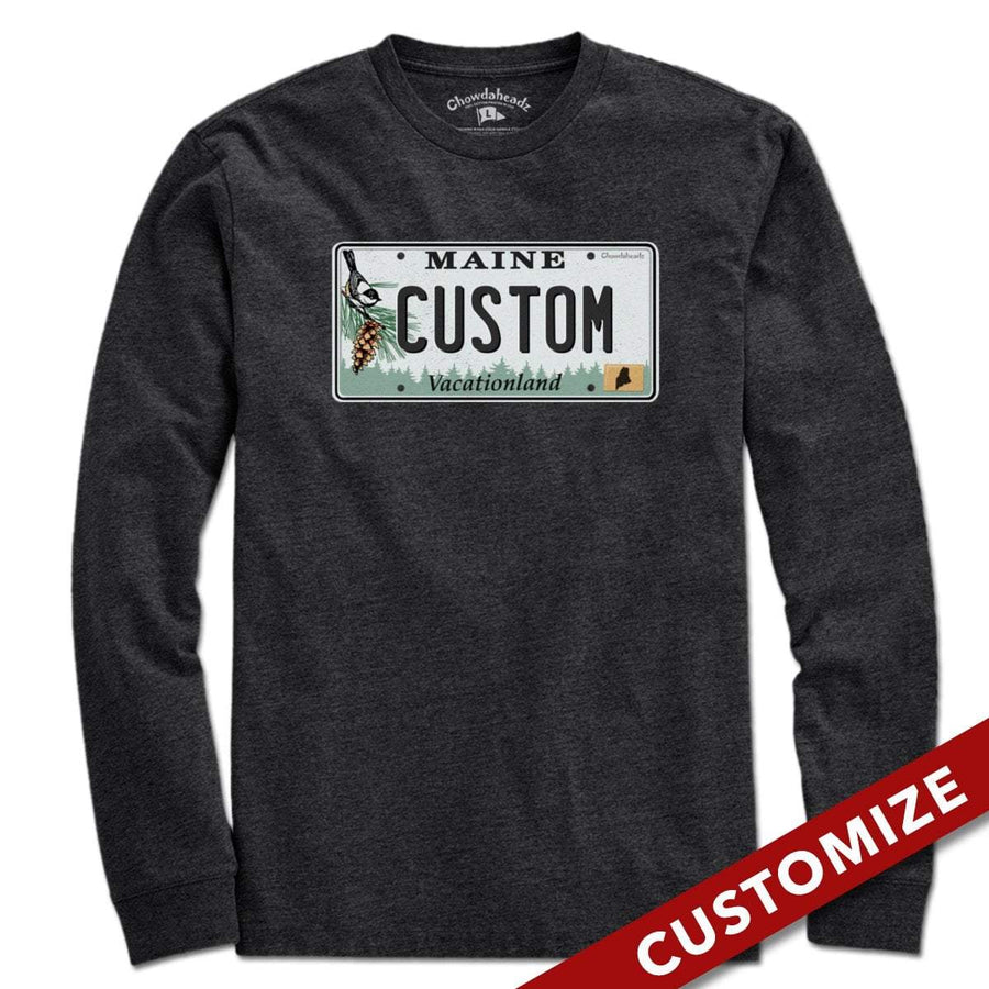 Custom Maine License Plate T-Shirt - Chowdaheadz