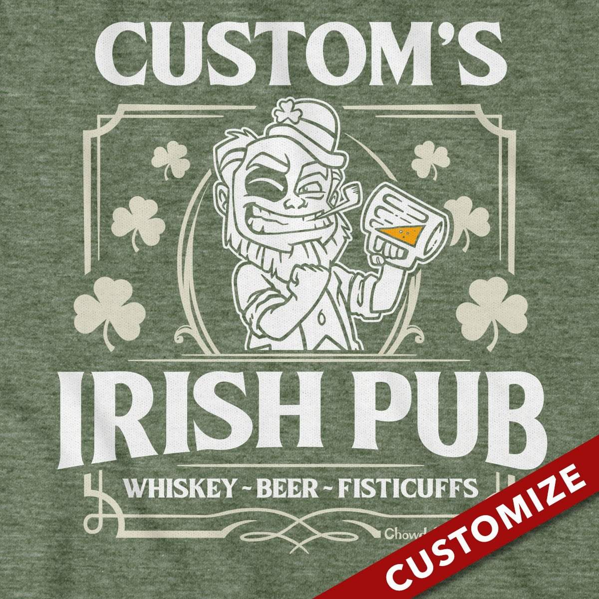 Custom Name's Irish Pub T-Shirt - Chowdaheadz