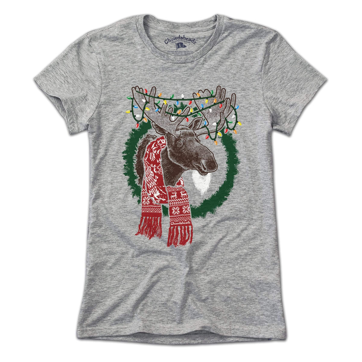 Merry Christmoose Holiday T-Shirt - Chowdaheadz