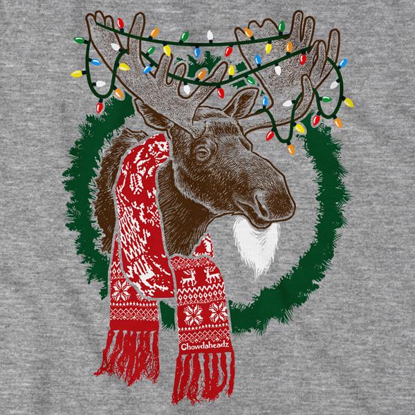 Merry Christmoose Holiday T-Shirt - Chowdaheadz