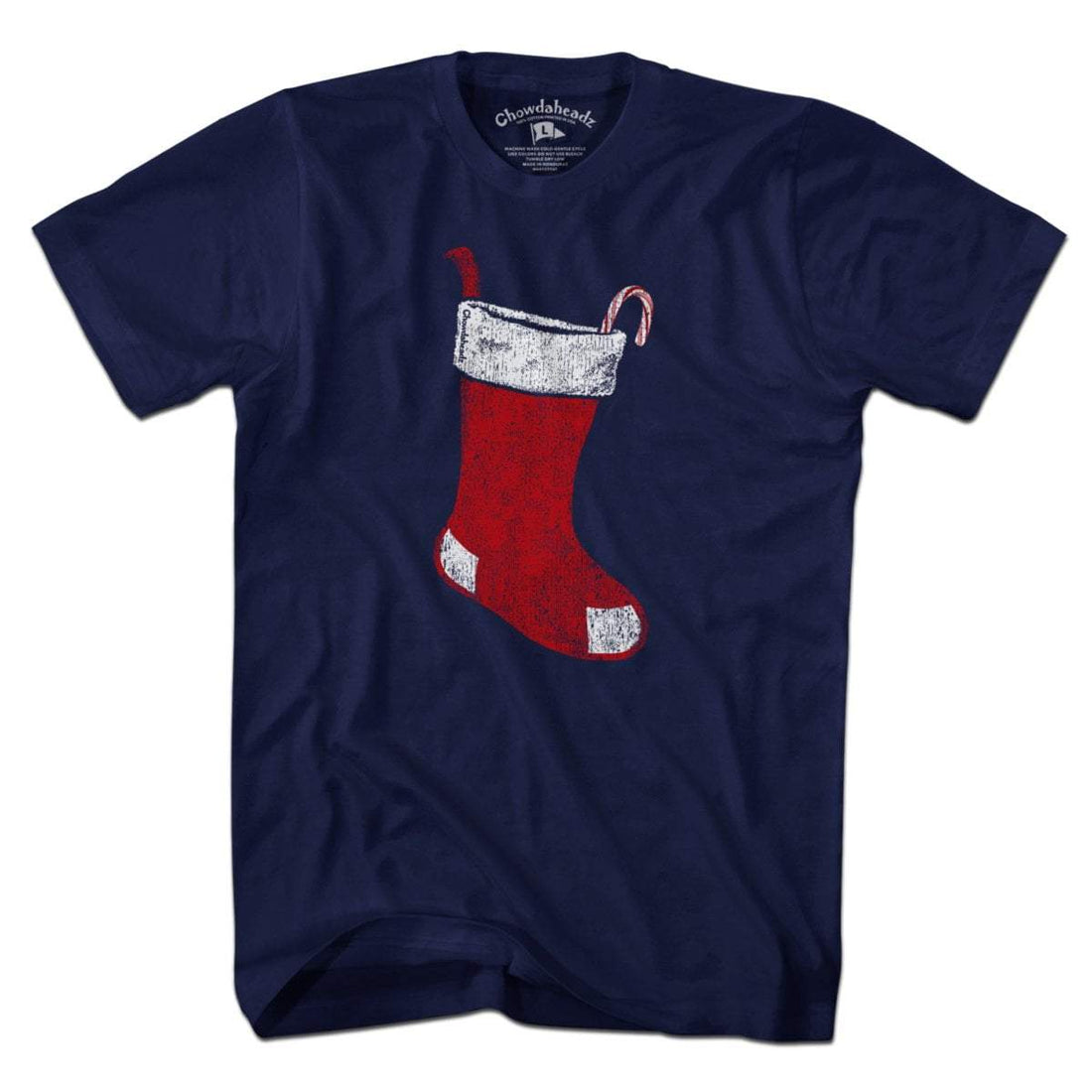 Boston Christmas Stocking T-Shirt - Chowdaheadz
