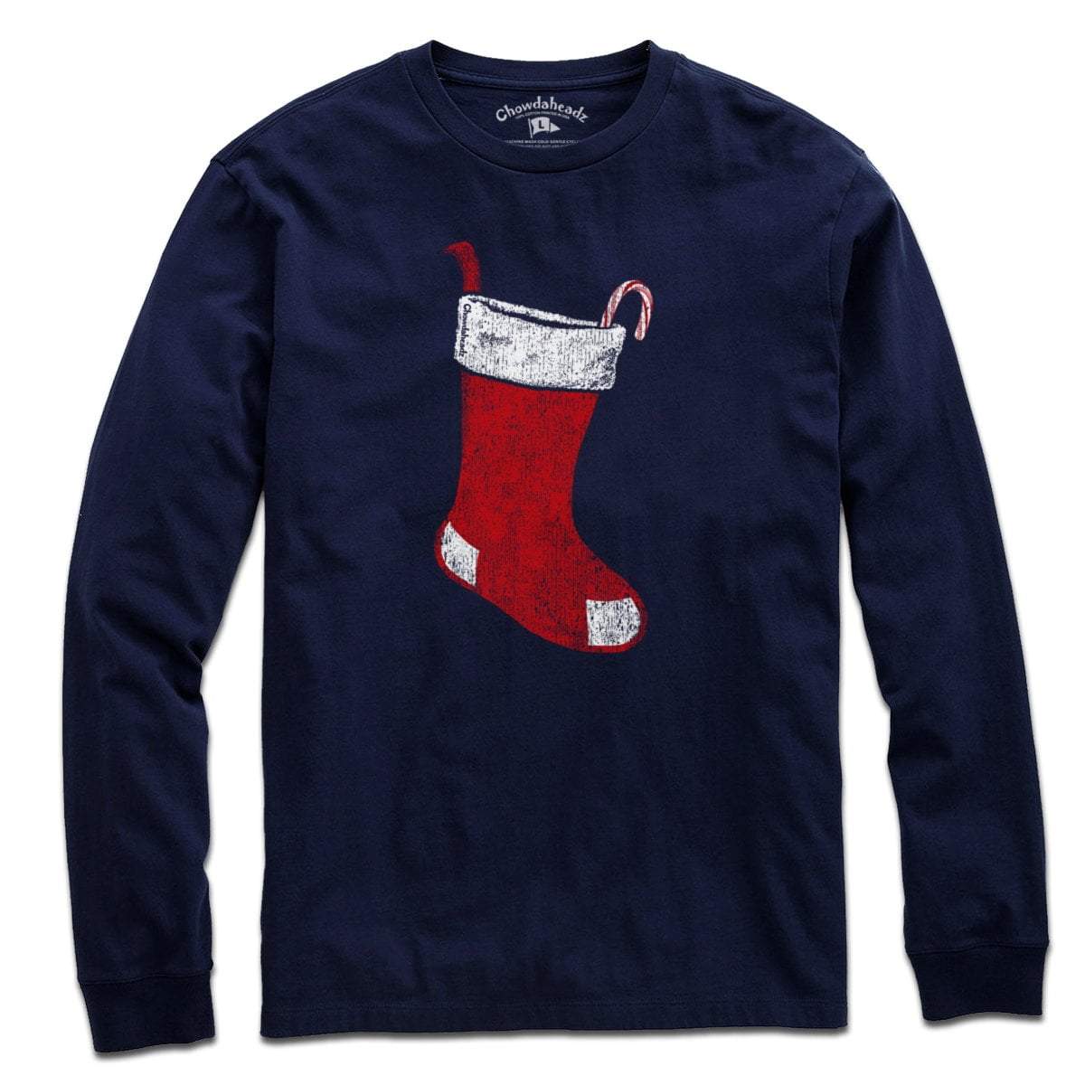Boston Christmas Stocking T-Shirt - Chowdaheadz