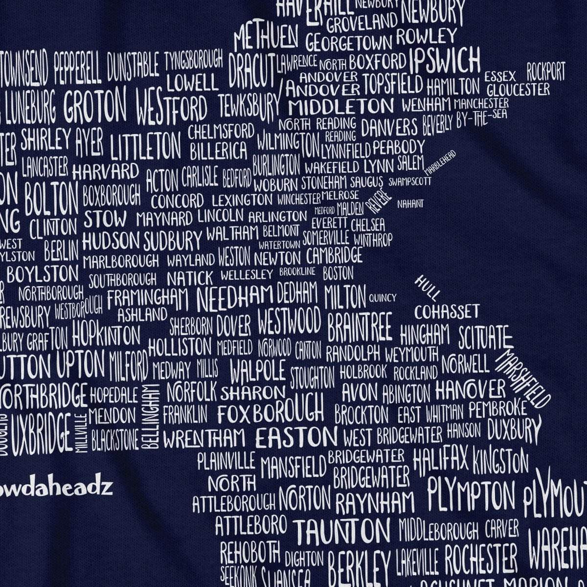 Massachusetts Cities & Towns T-Shirt - Chowdaheadz