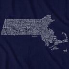 Massachusetts Cities & Towns T-Shirt - Chowdaheadz