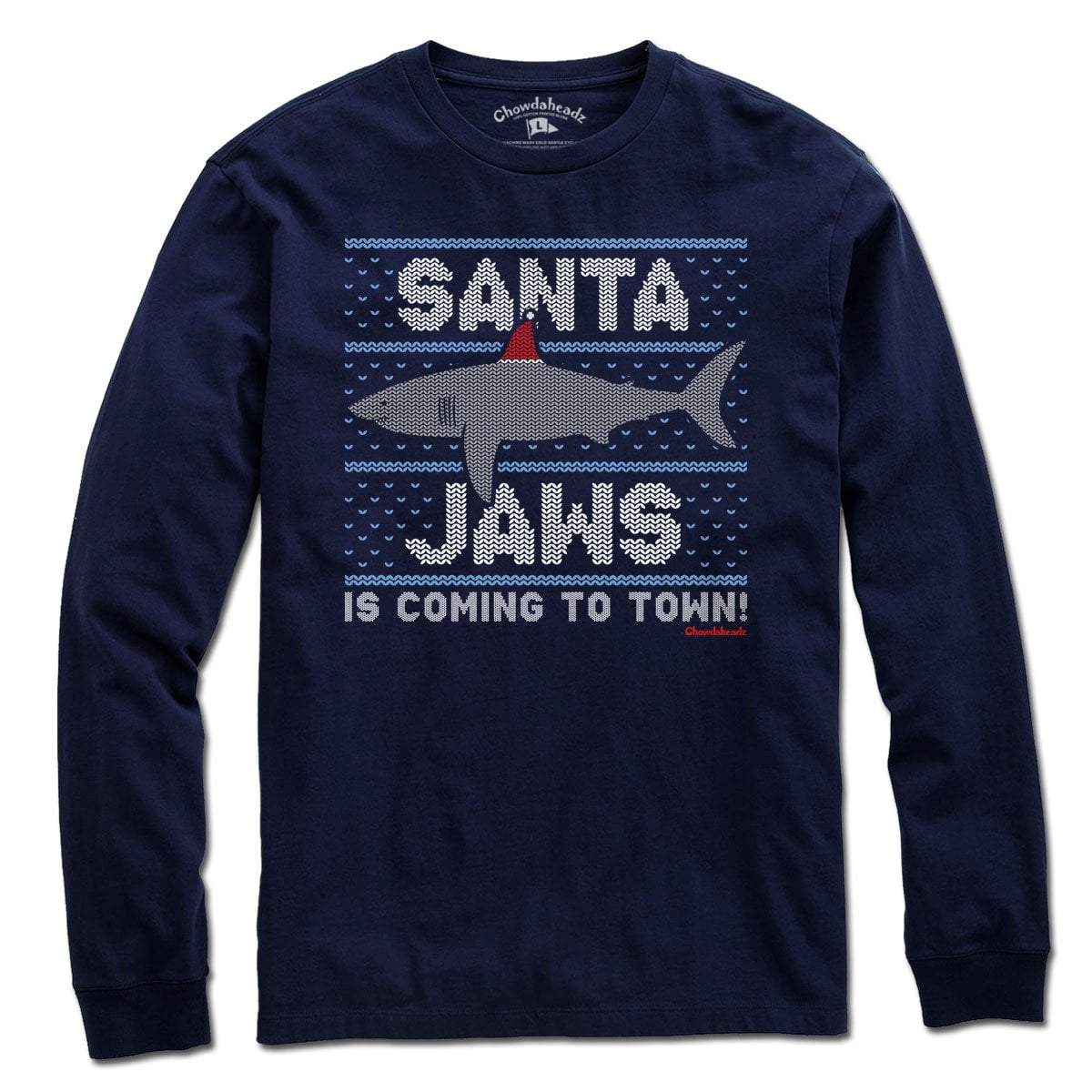 Santa Jaws Holiday T-Shirt - Chowdaheadz