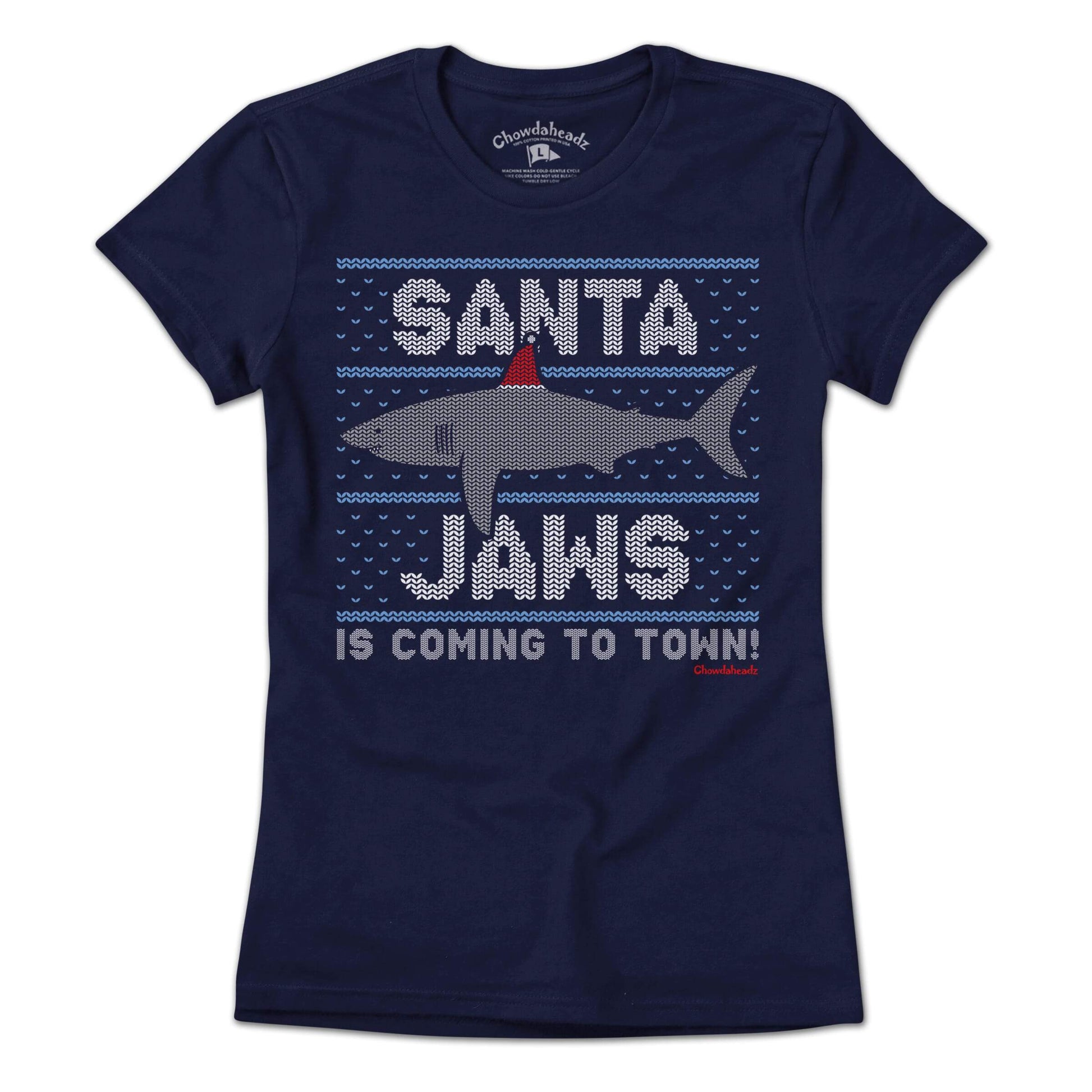 Santa Jaws Holiday T-Shirt - Chowdaheadz