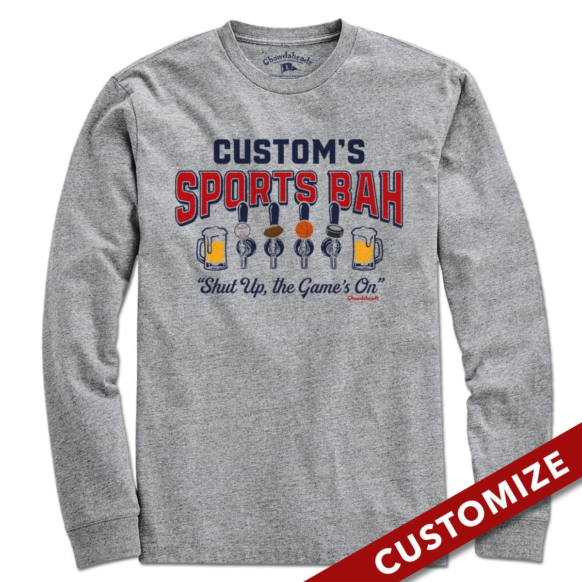 Custom Name's Sports Bah T-Shirt - Chowdaheadz
