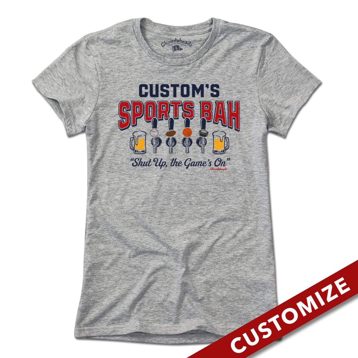 Custom Name's Sports Bah T-Shirt - Chowdaheadz
