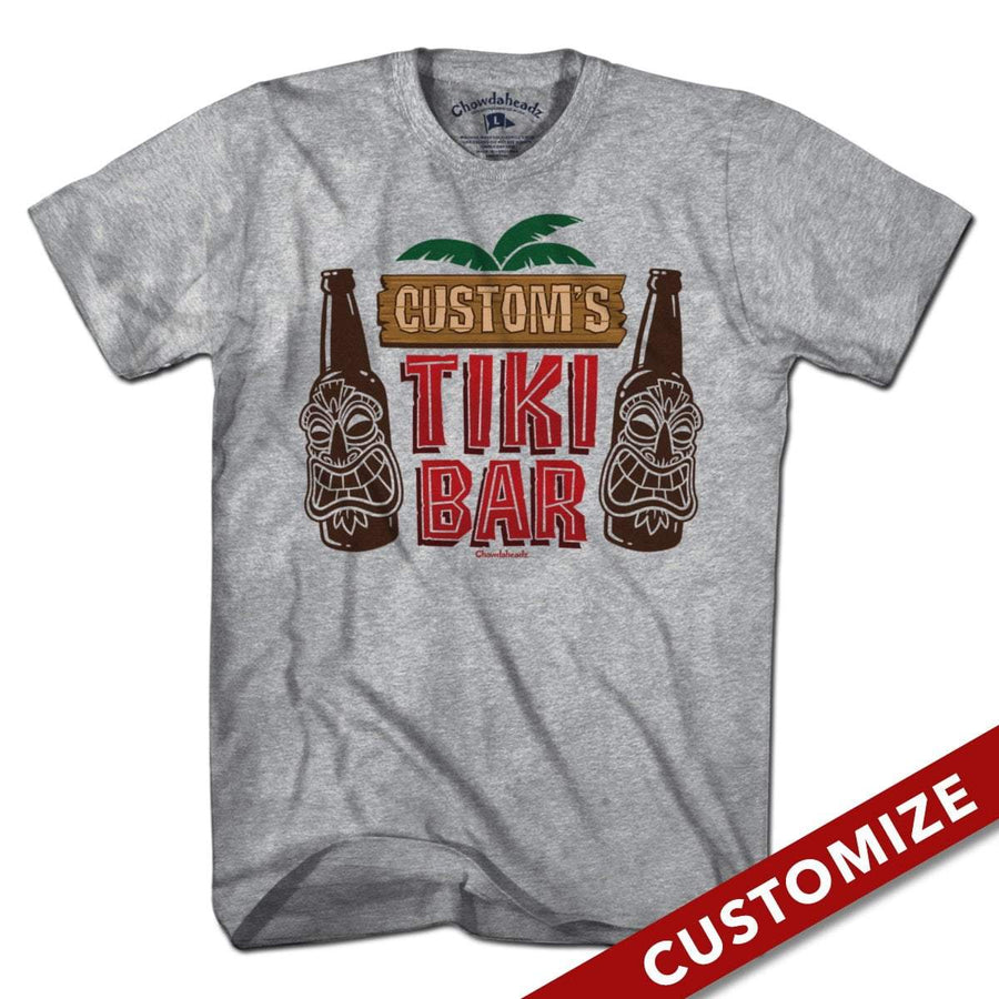 Custom Name's Tiki Bar T-Shirt - Chowdaheadz