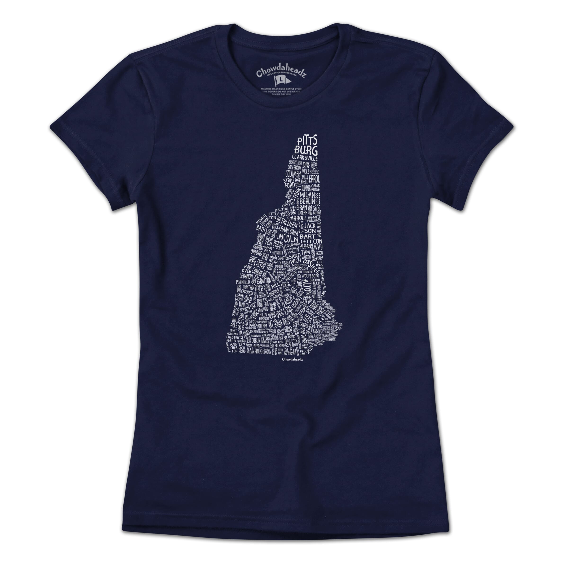 New Hampshire Cities & Towns T-Shirt - Chowdaheadz