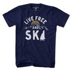 Live Free and Ski New Hampshire T-Shirt - Chowdaheadz