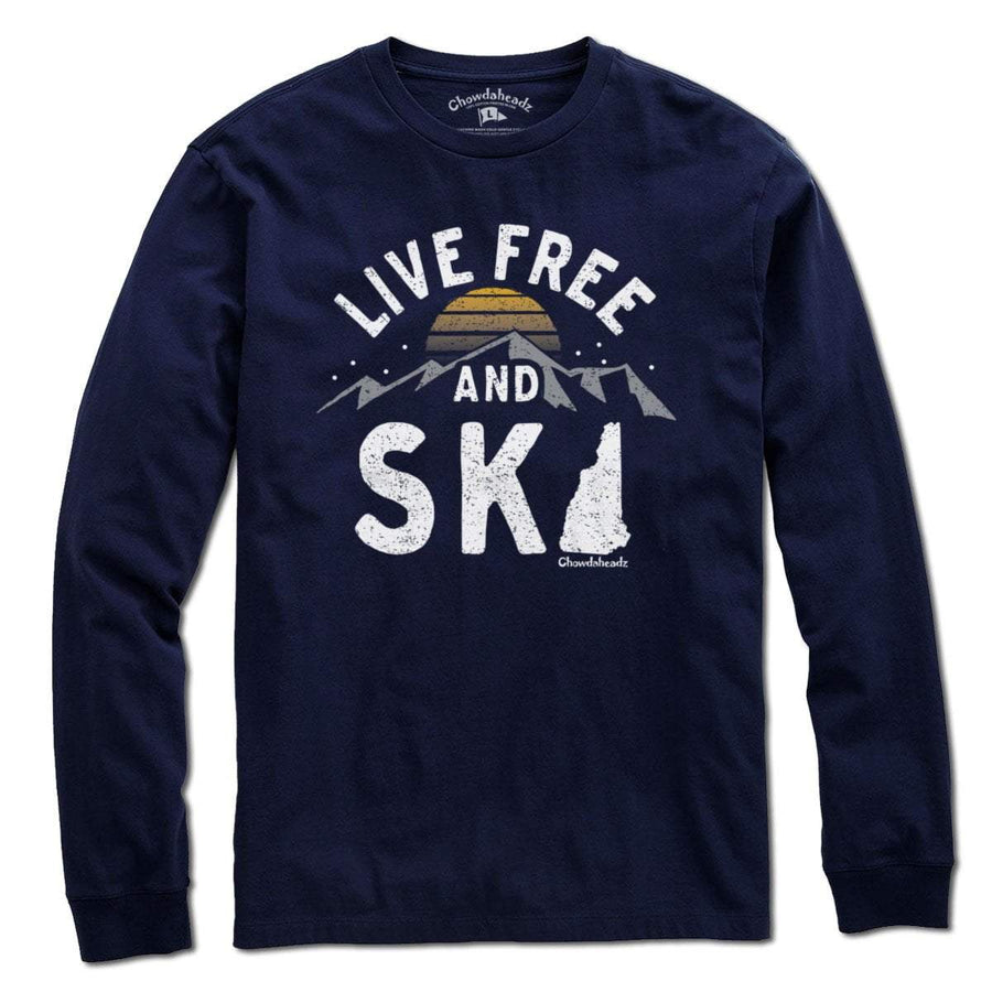 Live Free and Ski New Hampshire T-Shirt - Chowdaheadz