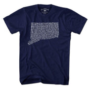 Connecticut Cities & Towns T-Shirt — tee flat lay