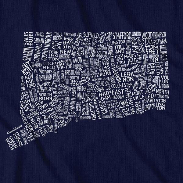 Connecticut Cities & Towns T-Shirt - Chowdaheadz