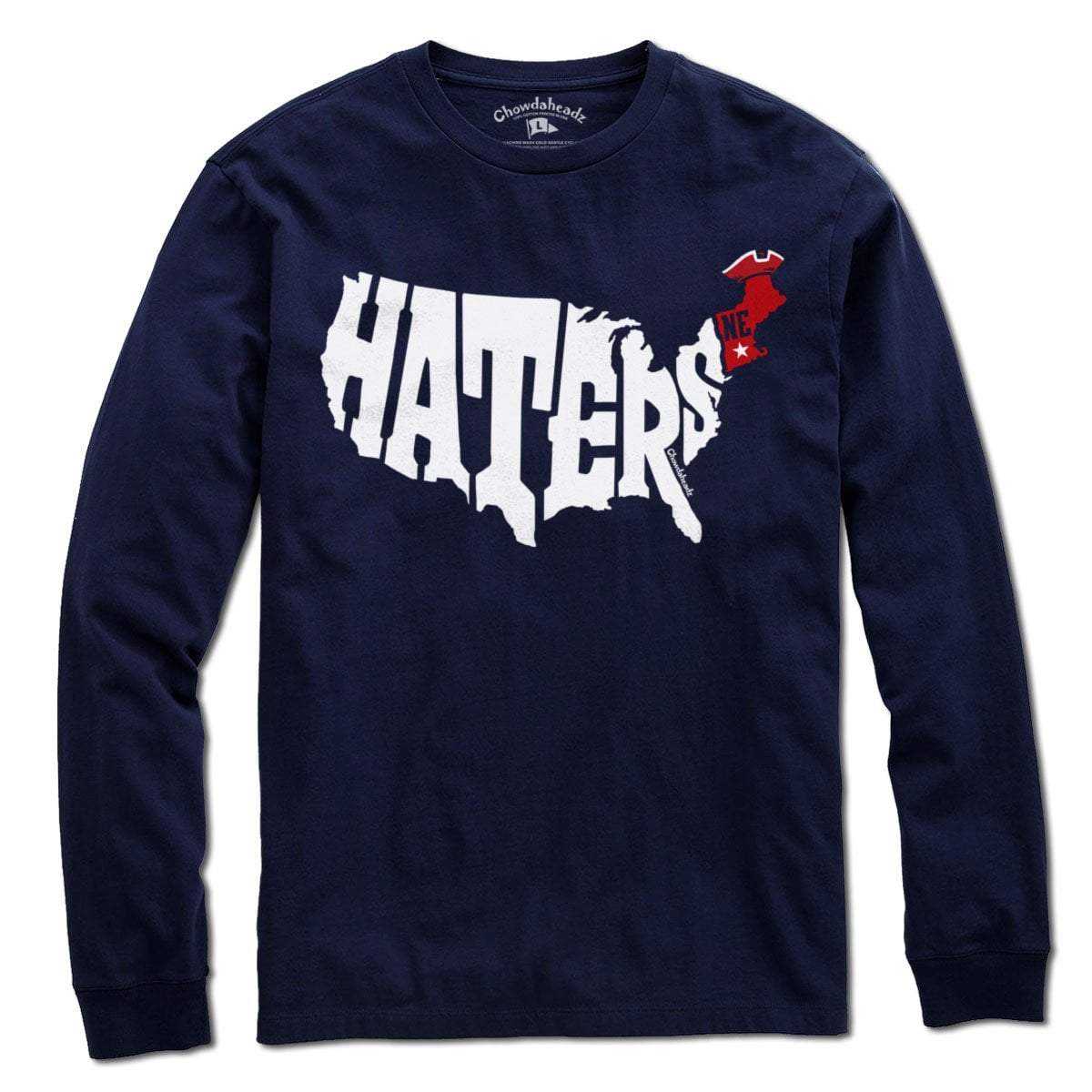 New England Haters Map T-Shirt - Chowdaheadz