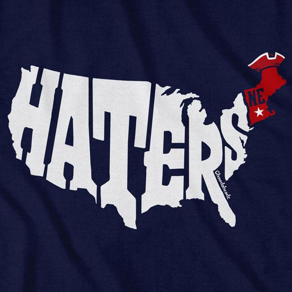 New England Haters Map T-Shirt — graphic detail