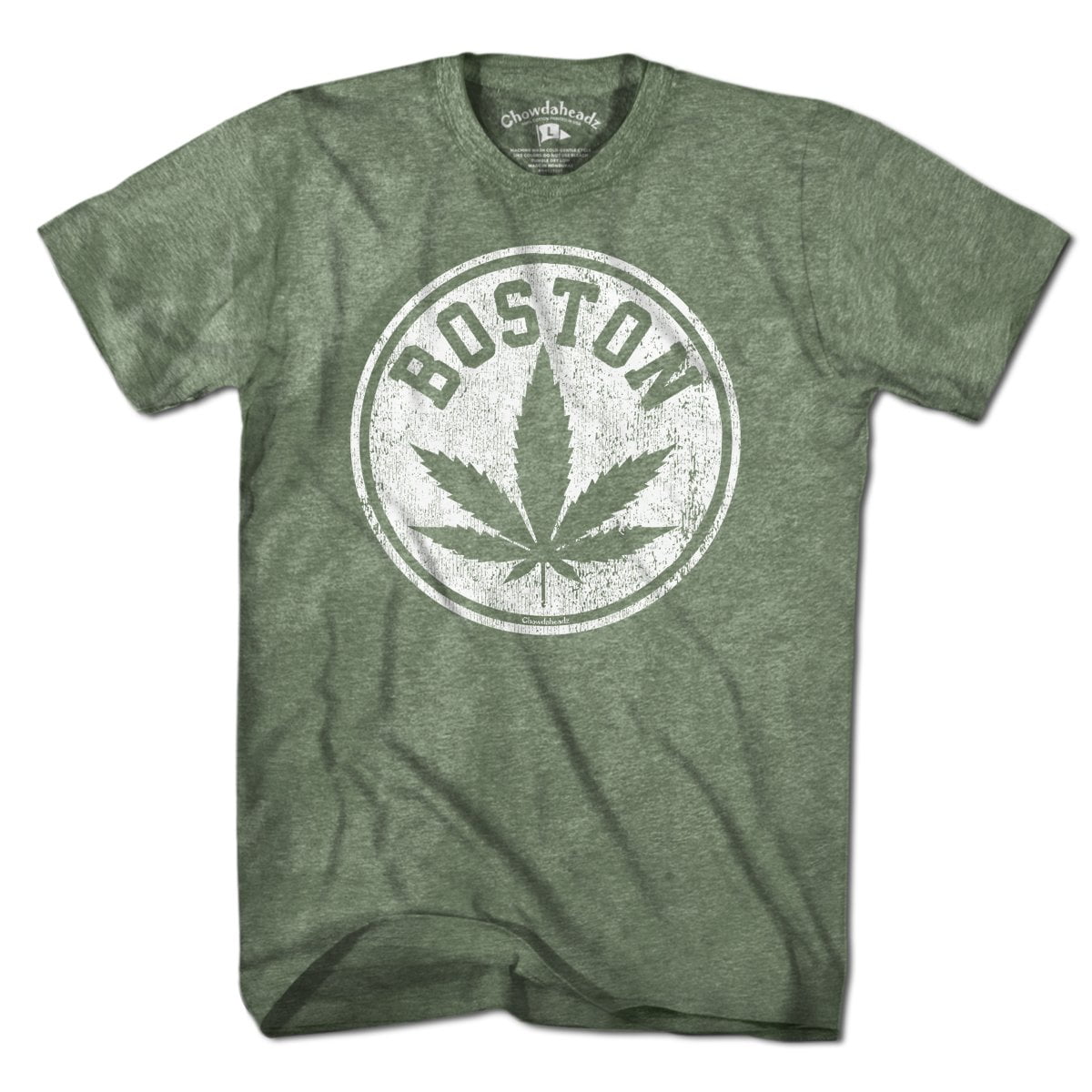Distressed Boston Leaf T-Shirt - Chowdaheadz