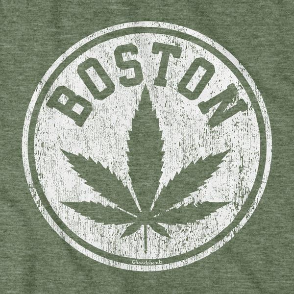Distressed Boston Leaf T-Shirt - Chowdaheadz
