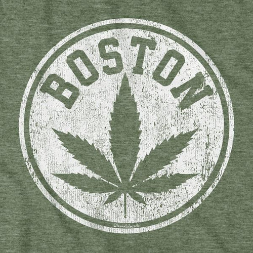Distressed Boston Leaf T-Shirt - Chowdaheadz