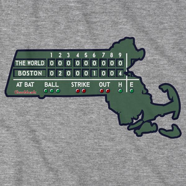 Massachusetts Scoreboard T-Shirt - Chowdaheadz