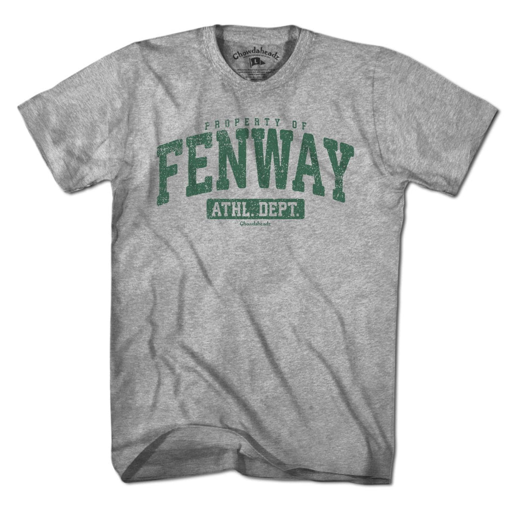Property of Fenway T-Shirt — men's tee flat lay in Gray
