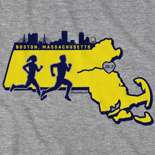 Massachusetts Runner T-Shirt - Chowdaheadz