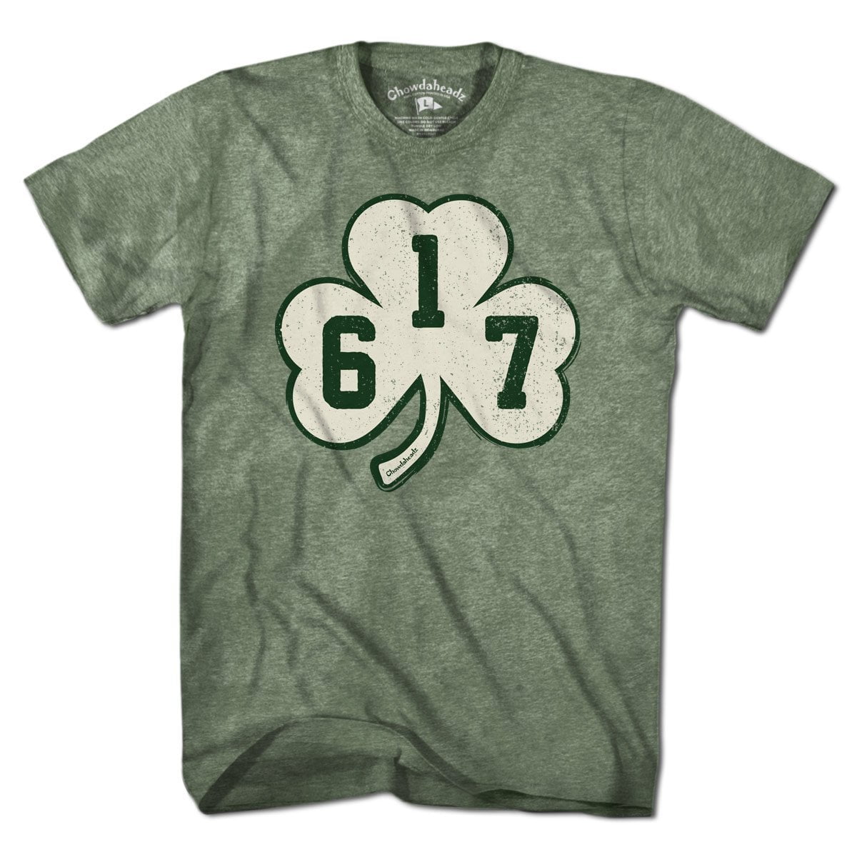 Distressed 617 Shamrock T-Shirt - Chowdaheadz