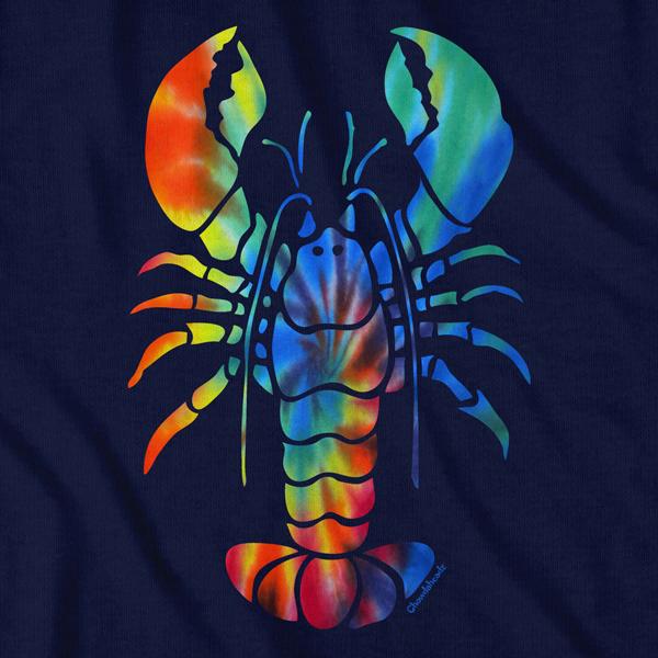 Tie Dye Lobstah T-Shirt — graphic detail