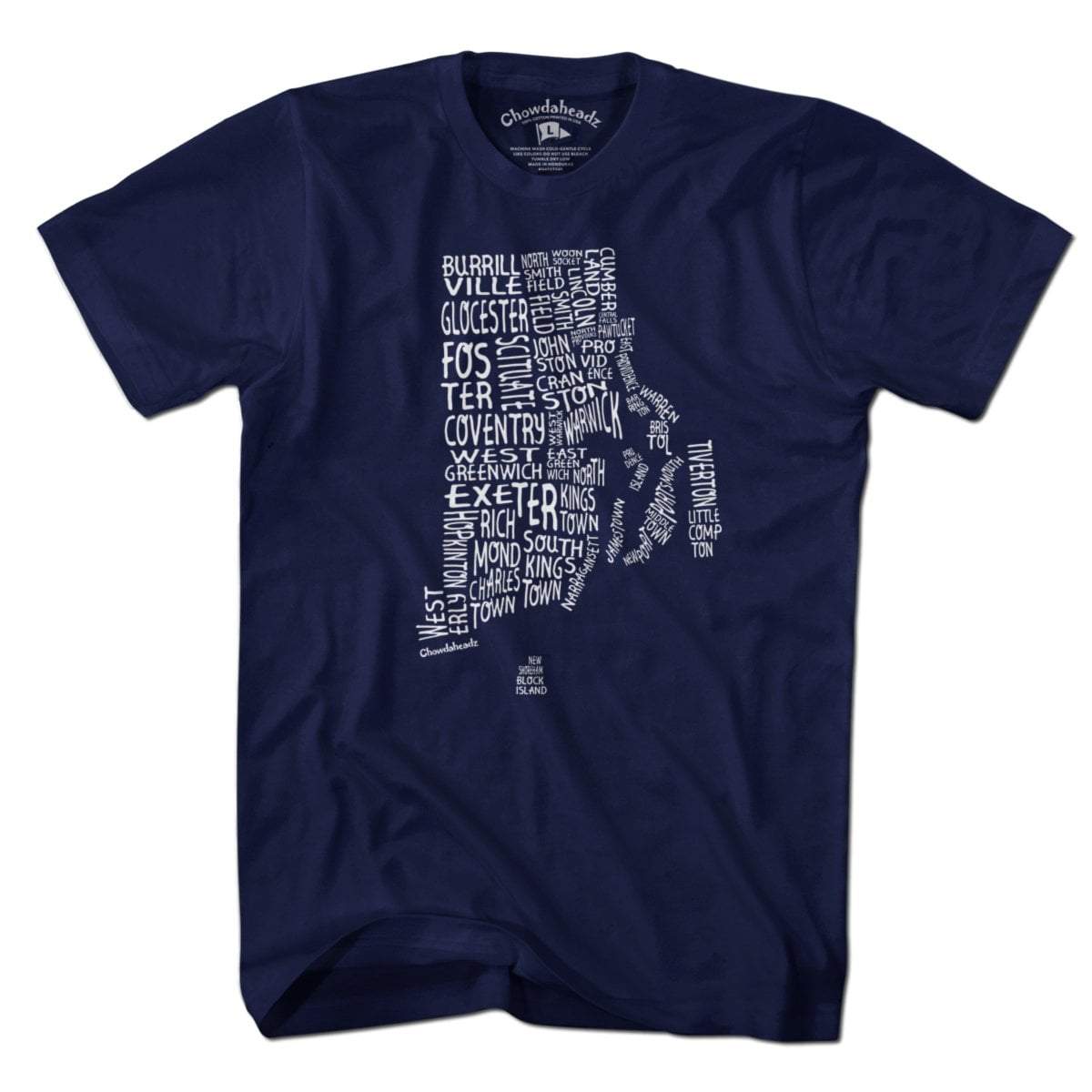 Rhode Island Cities & Towns T-Shirt - Chowdaheadz