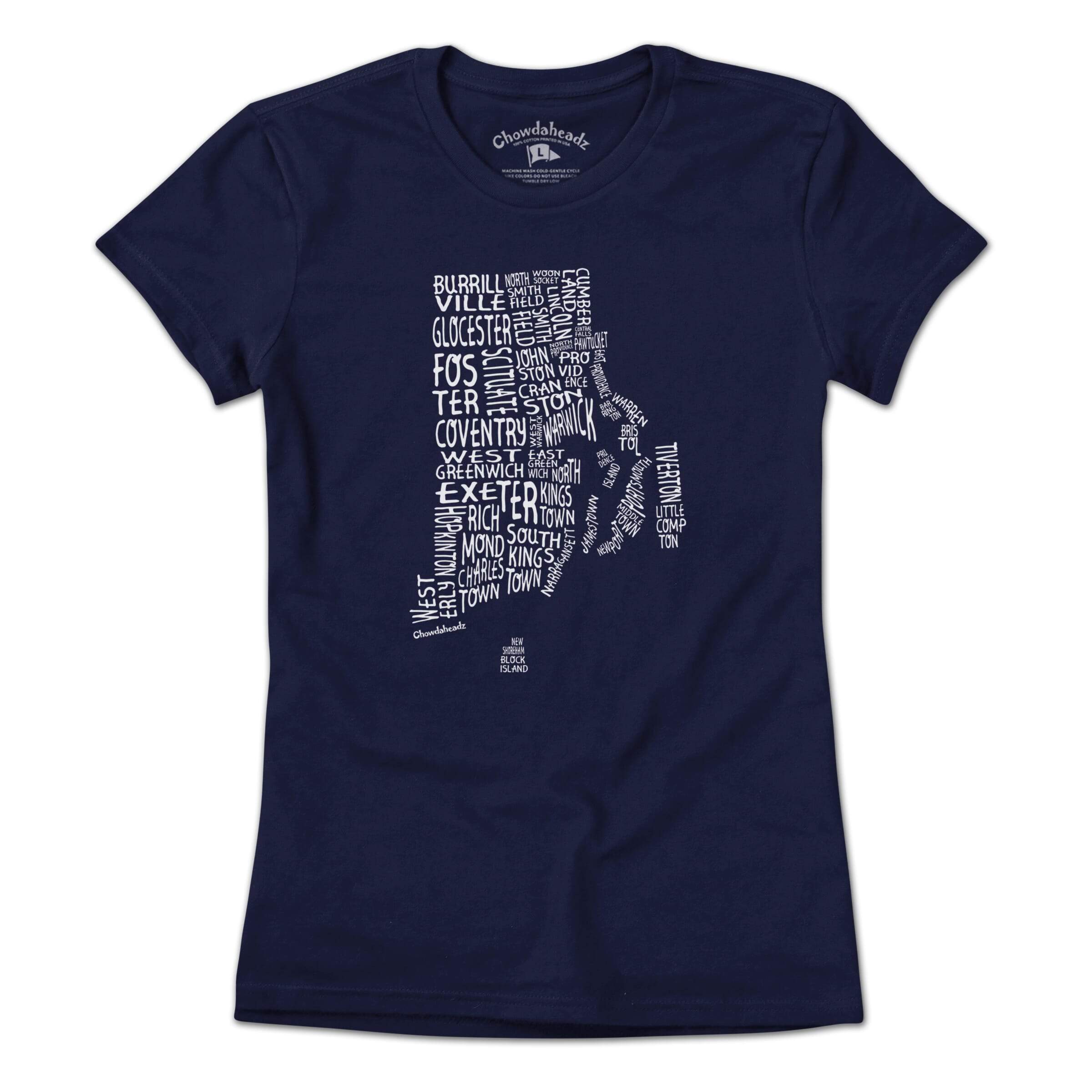 Rhode Island Cities & Towns T-Shirt - Chowdaheadz