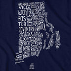 Rhode Island Cities & Towns T-Shirt - Chowdaheadz