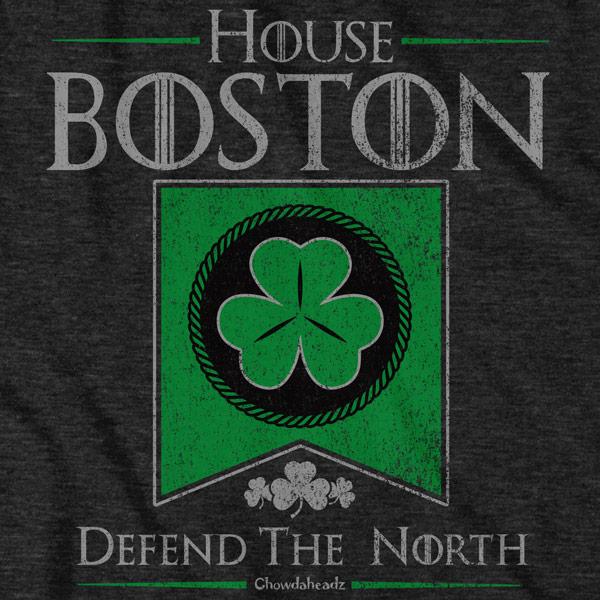 House Boston Shamrock Banner T-shirt - Chowdaheadz