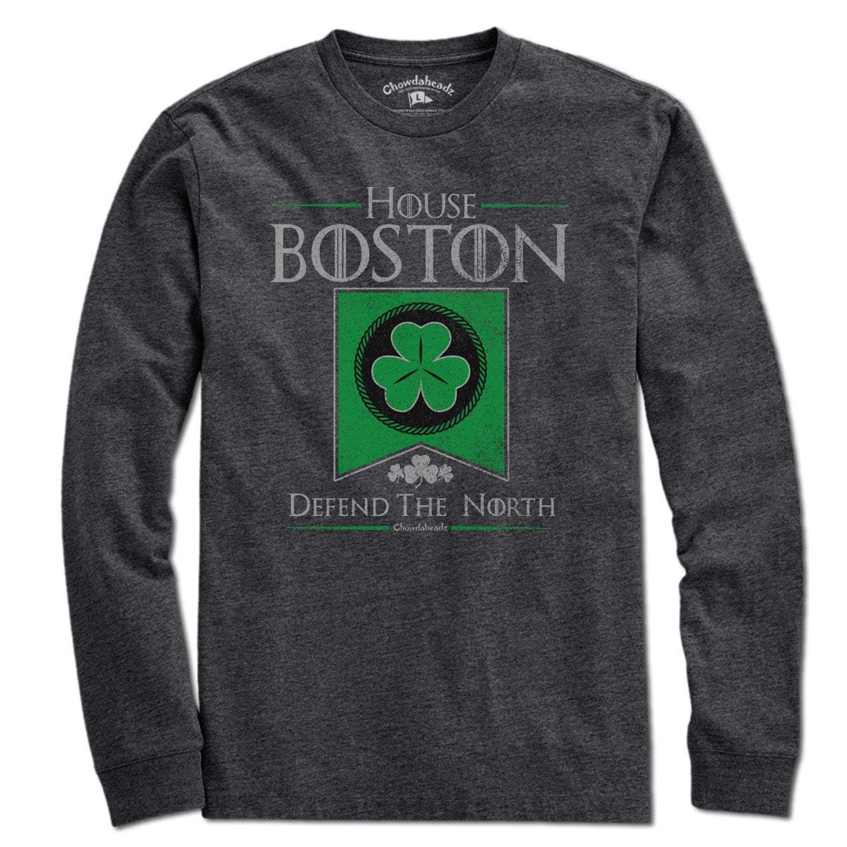 House Boston Shamrock Banner T-shirt - Chowdaheadz