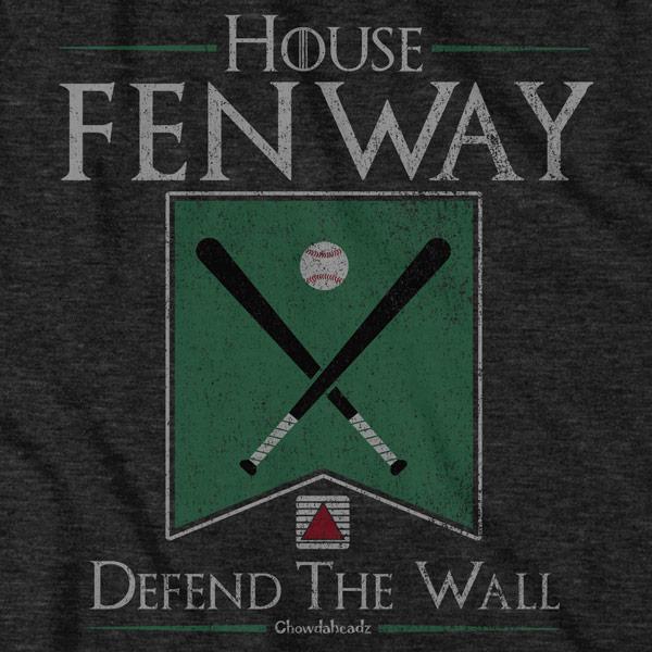 House Fenway Baseball Banner T-shirt — graphic detail in Charcoal