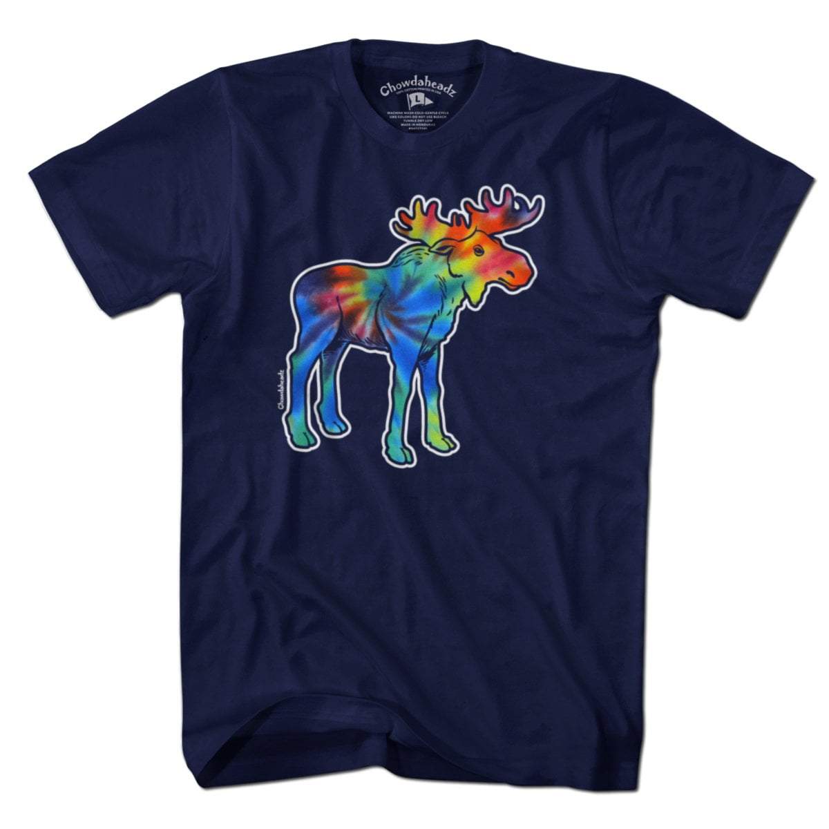 Tie Dye Moose T-shirt - Chowdaheadz